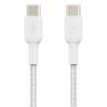 Cable usb tipo c belkin 1m - macho - macho - blanco trenzado 2 unidades