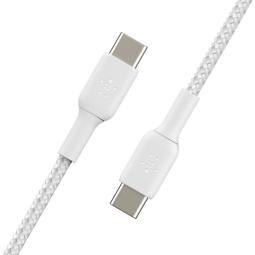 Cable usb tipo c belkin 1m - macho - macho - blanco trenzado 2 unidades