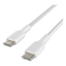 Cable usb tipo c belkin 1m - macho - macho - blanco trenzado 2 unidades