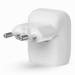 Cargador de pared belkin wca006vf1mwh - b5 20w 1x usb tipo c blanco + cable lightning a usb tipo c 1m