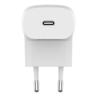Cargador de pared belkin wca006vf1mwh - b5 20w 1x usb tipo c blanco + cable lightning a usb tipo c 1m