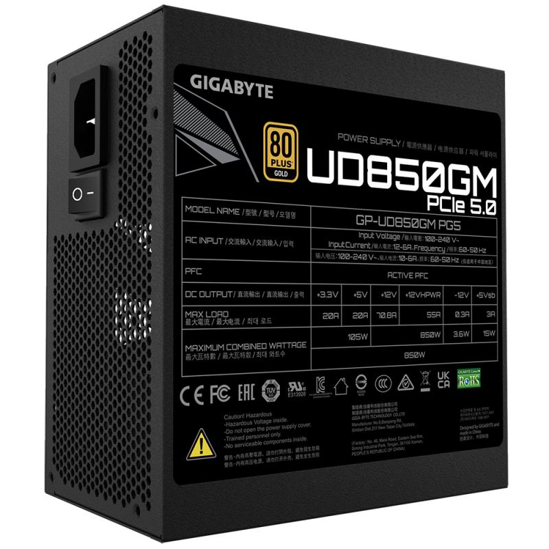 Fuente alimentacion gigabyte gp - ud850gm pg5 v2 gaming atx 850w