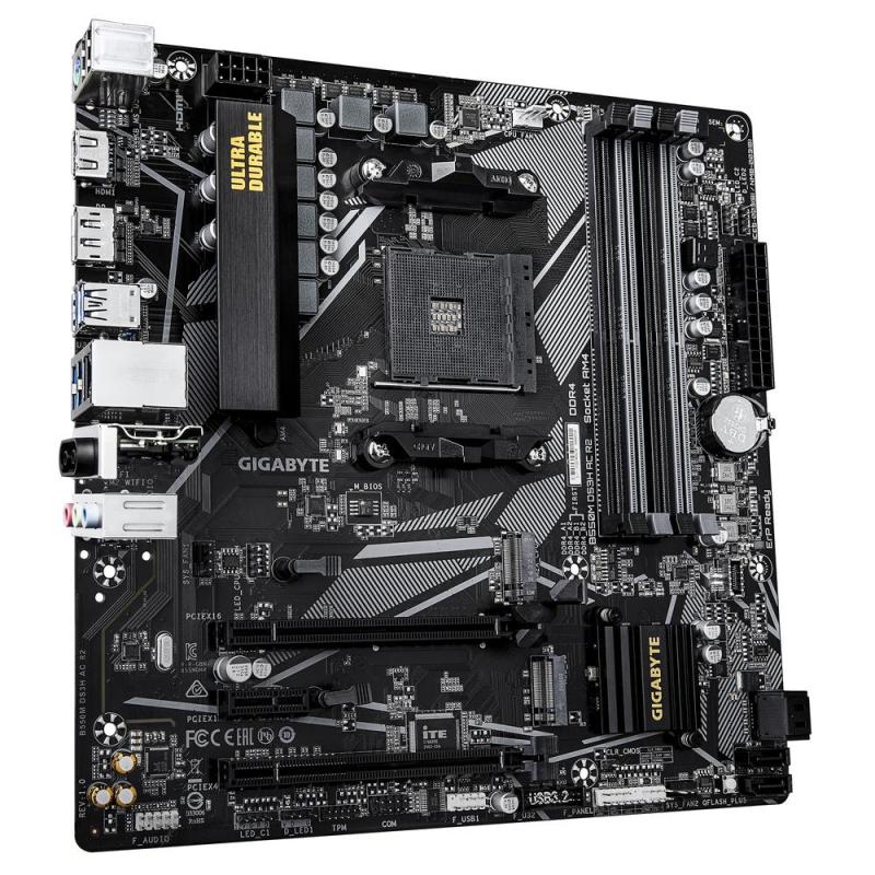 Placa base gigabyte b550m ds3h ac r2 am4 matx 4xddr4
