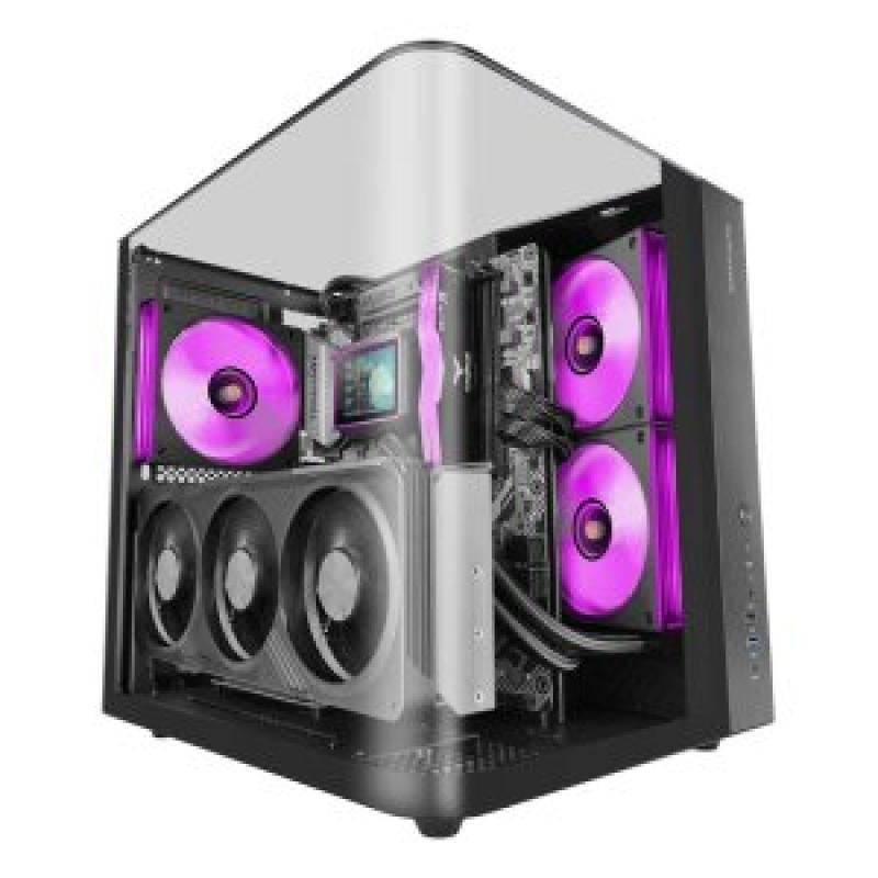 Caja ordenador mars gaming mcinfiniolite atx cristal templado negra