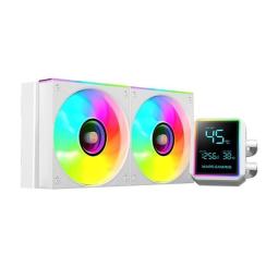 Kit refrigeracion liquida mars gaming mllcdpro240w argb 2x 120mm blanco