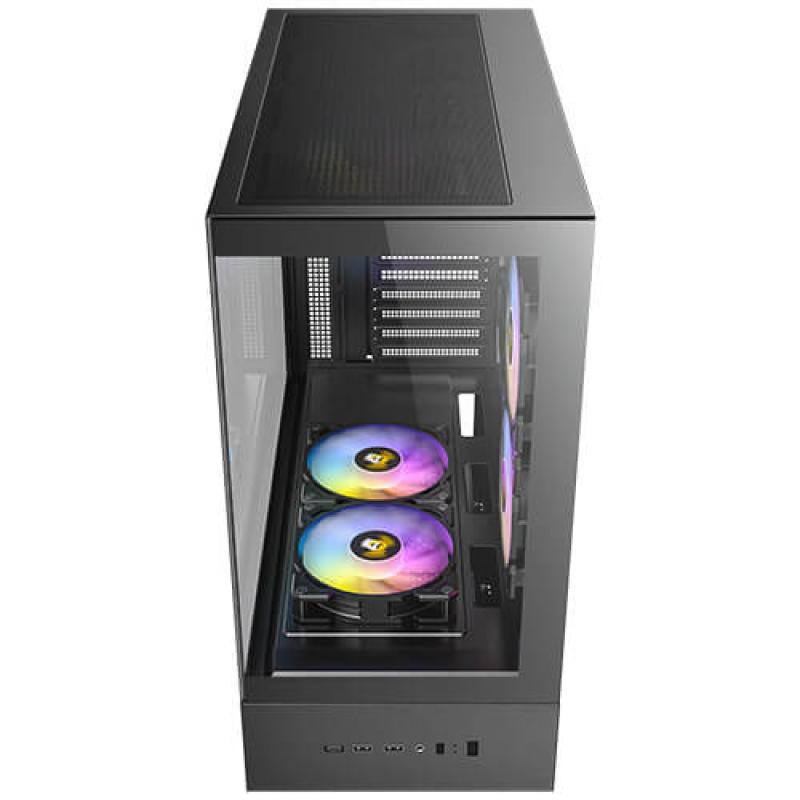 Caja ordenador gaming antec cx705 atx argb cristal templado negra