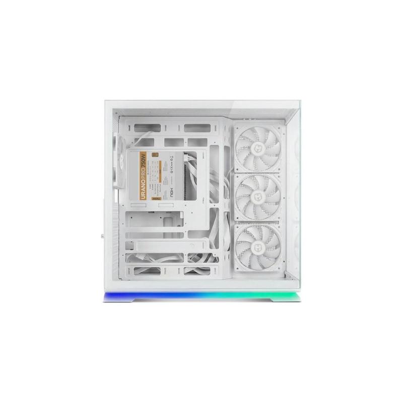 Caja ordenador gaming nox hummer galaxy atx argb cristal templado blanca