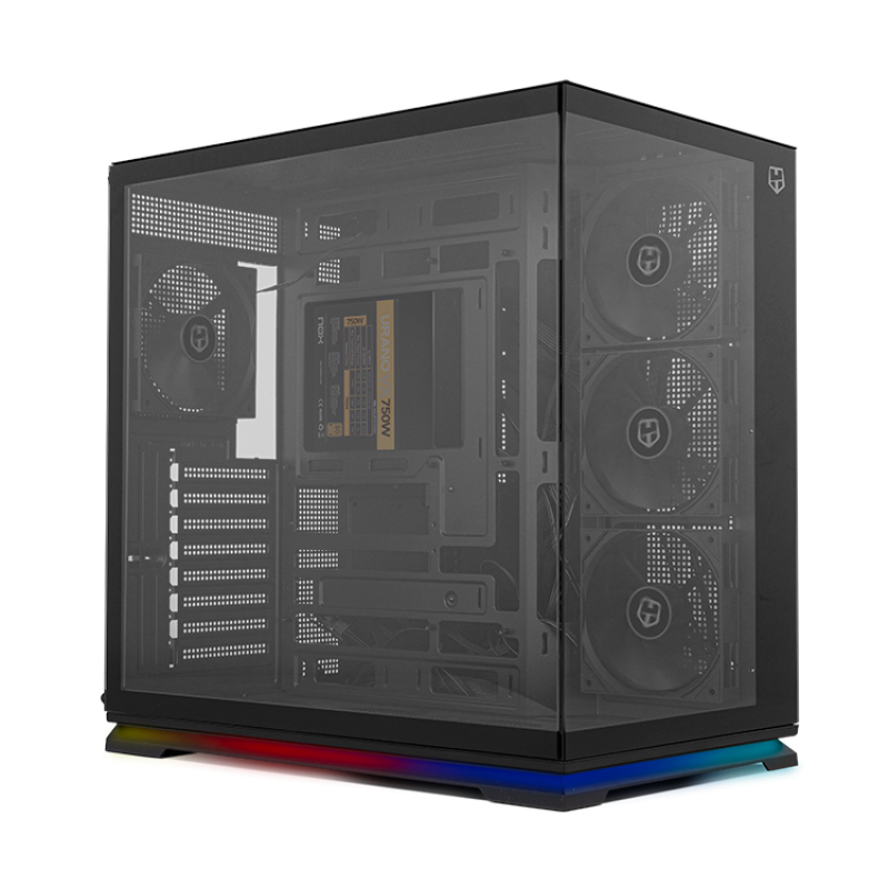 Caja ordenador gaming nox hummer galaxy atx argb cristal templado negra