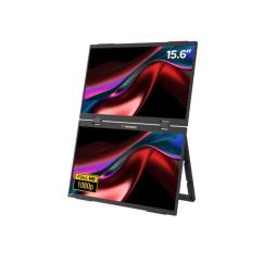 Monitor led portatil doble 15.6 pulgadas verbatim s - ips - fhd - hdmi - usb tipo a - usb tipo c - 60hz - 10ms