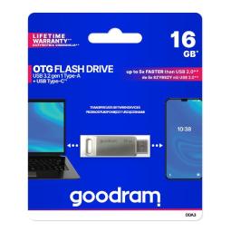 Memoria usb 3.2 - usb tipo c goodram 16b oda3 plata