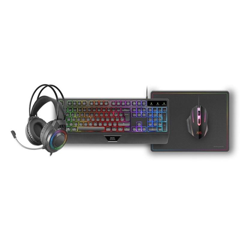 Kit mars gaming mcp124propt h - mech 4 en 1 teclado portugues