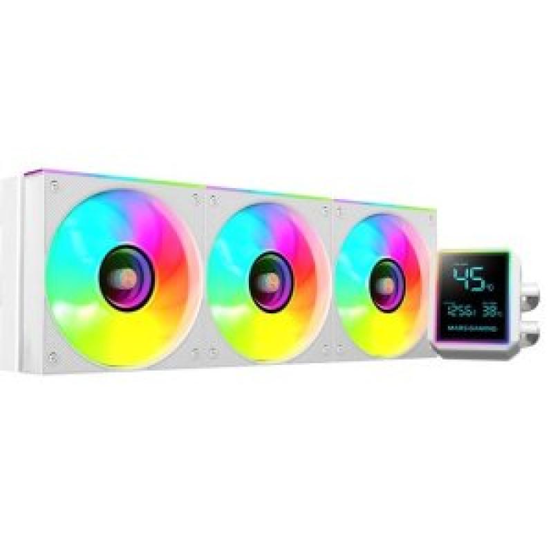 Kit refrigeracion liquida mars gaming mllcdpro360w argb 3x 120mm blanco