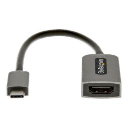 Cable usb tipo c a hdmi 4k startech 13cm - macho - hembra - gris