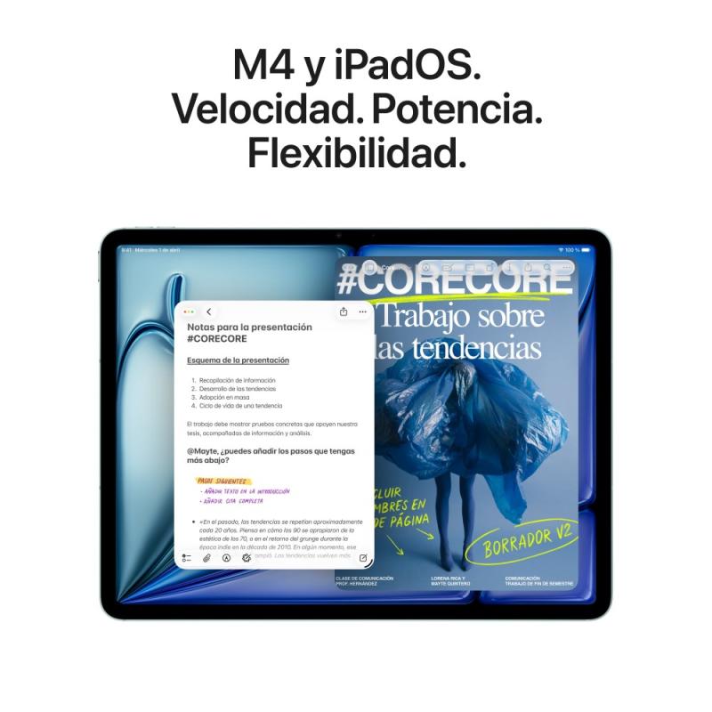 Apple ipad air 11 pulgadas 12gb 128gb wifi + cellular blue - ips - chip m4 - 12mpx
