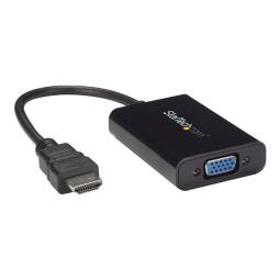 Adaptador hdmi a vga - jack 3.5mm - micro usb tipo b startech 25cm - macho - hembra - negro