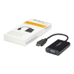 Adaptador hdmi a vga - jack 3.5mm - micro usb tipo b startech 25cm - macho - hembra - negro