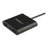 Adaptador usb 3.0 a 2x hdmi staretch 25cm - macho - hembra - negro