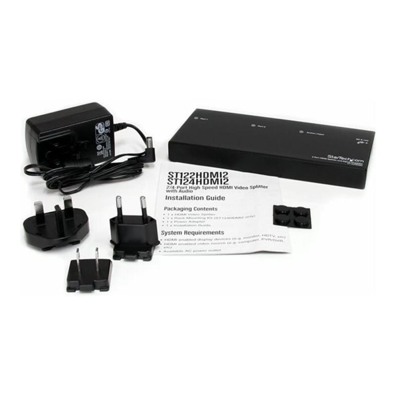 Multiplicador hdmi startech 2 puertos + amplificador