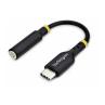 Adaptador usb tipo c a mini jack 3.5mm startech 12.7cm - macho - hembra - negro