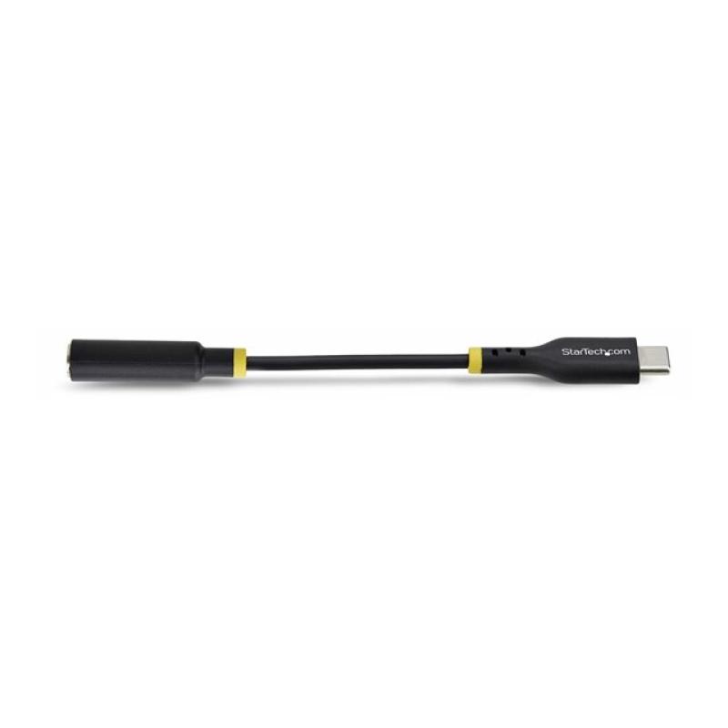 Adaptador usb tipo c a mini jack 3.5mm startech 12.7cm - macho - hembra - negro