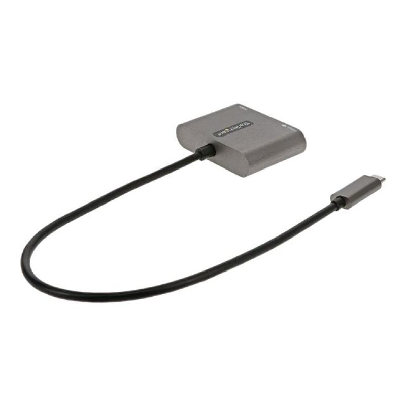 Adaptador usb tipo c a usb tipo c - usb tipo a - hdmi startech macho - hembra - gris