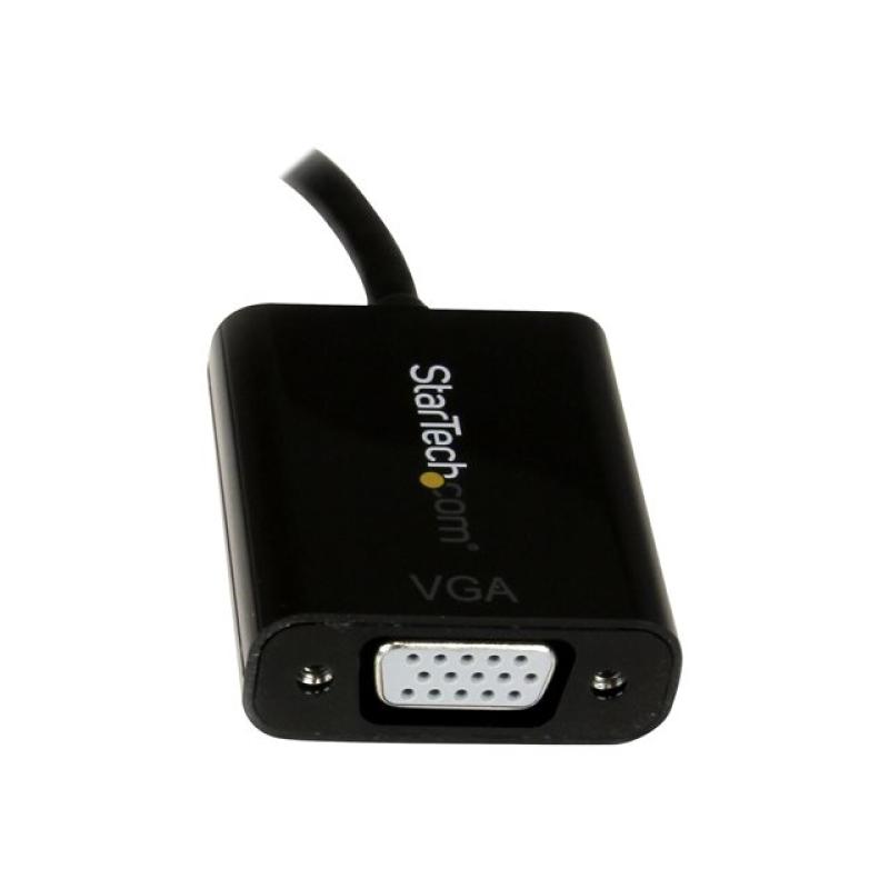 Cable displayport a vga startech 10cm - macho - hembra - negro