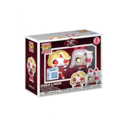 Funko pop keychain hazbin hotel charlie y vaggie