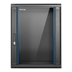 Armario rack mural 19 pulgadas phasak pro 15u 600x450 montado