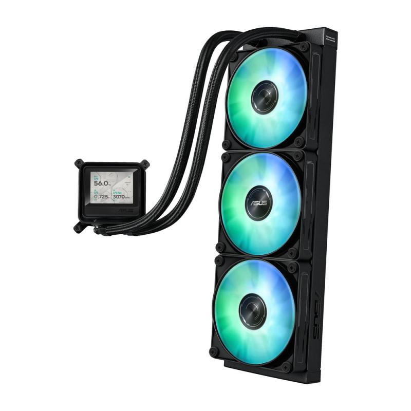 Kit refrigeracion liquida asus max gaming lc 360 argb lcd 3x 120mm negro