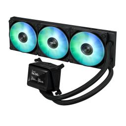 Kit refrigeracion liquida asus max gaming lc 360 argb lcd 3x 120mm negro