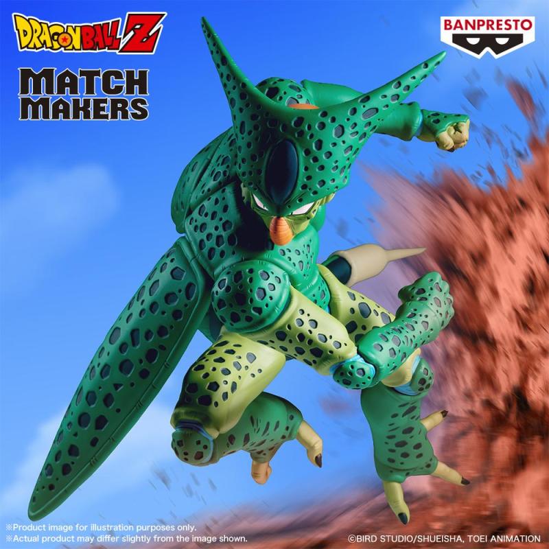 Figura banpresto dragon ball z match makers cell(vs android 16) 16cm
