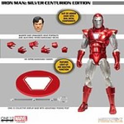 Iron man silver centurion edition figura 16 cm marvel one:12 collective