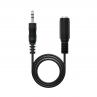 Cable de audio jack 3.5mm nanocable 1.5m -  macho - hembra - Imagen 1