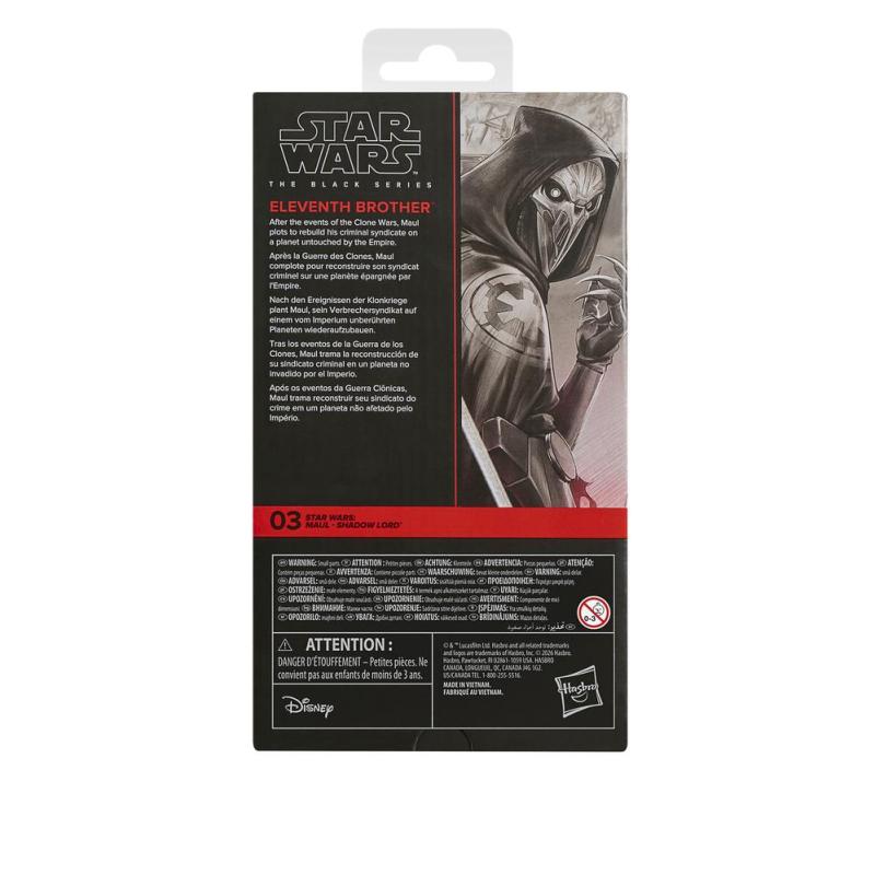 Figura hasbro star wars the black series maul - shadow lord eleventh brother
