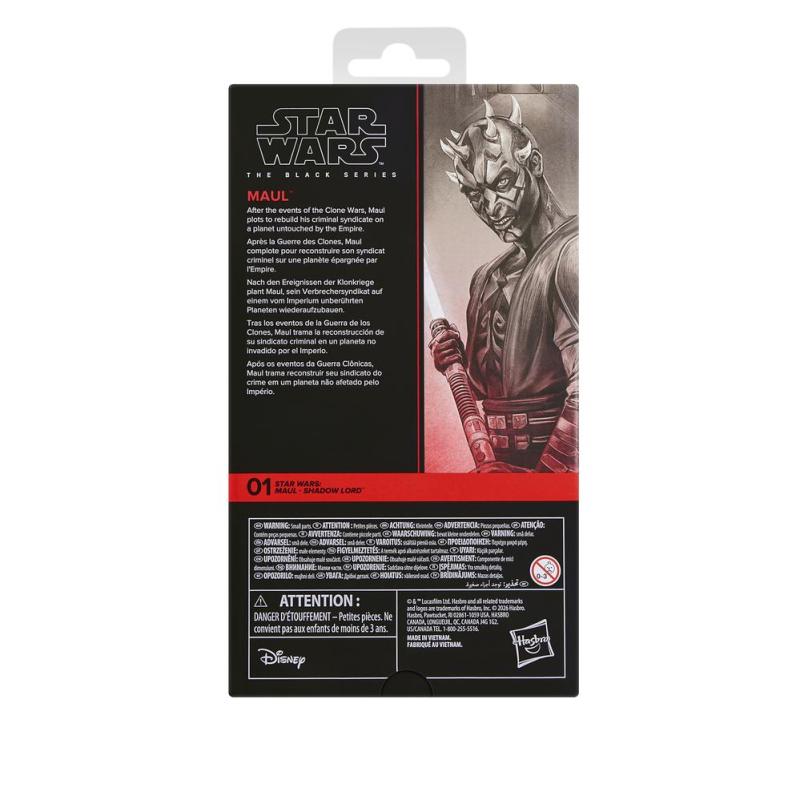 Figura hasbro star wars the black series maul - shadow lord maul