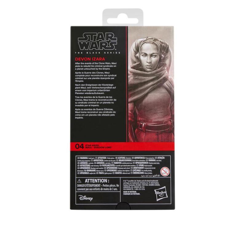 Figura hasbro star wars the black series maul shadow lord devon izara