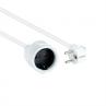 Cable de alimentacion schuko nanocable 10m -  macho - hembra -  blanco - Imagen 1