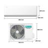 Aire acondicionado split hisense uni pure clase a+++ - a++ 3010fg - h 3354 kcal - h wifi blanco