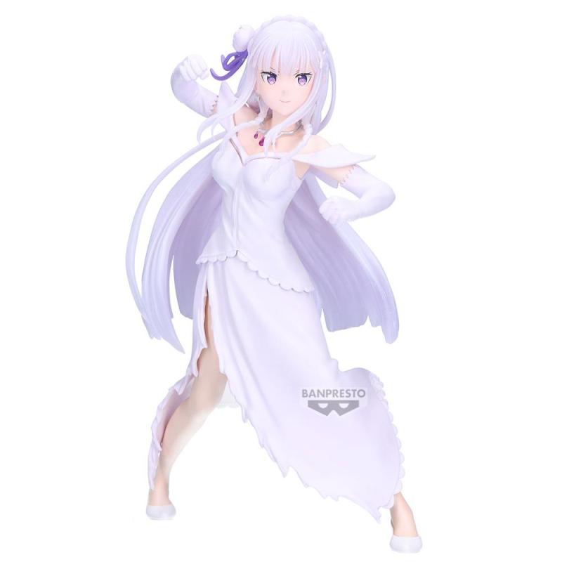 Figura banpresto re:zero starting life in another world espresto excite motions emilia 22cm