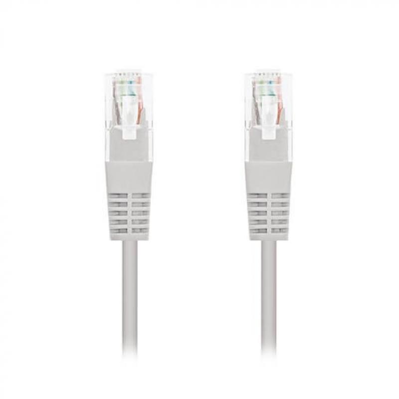 Cable red nanocable rj45 cat.6 7m -  awg24 -  gris - Imagen 1