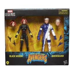 Pack 2 figuras hasbro marvel legends series earths mightiest heroes avengers black widow & quicksilver