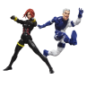 Pack 2 figuras hasbro marvel legends series earths mightiest heroes avengers black widow & quicksilver