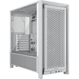 Caja ordenador gaming corsair frame 4000d rs atx cristal templado blanca