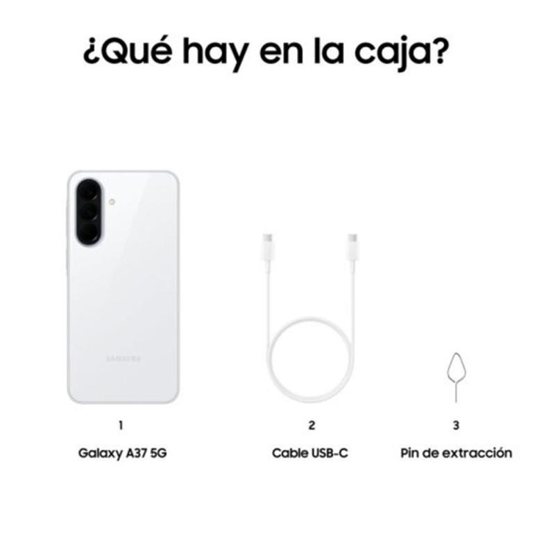 Telefono movil smartphone samsung galaxy a37 5g - 8gb - 256gb - 6.7 pulgadas - blanco