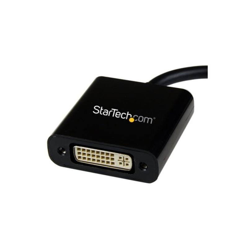 Adaptador mini dp a dvi startech 17cm - macho - hembra - negro