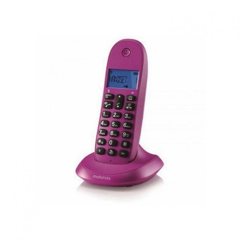 Telefono motorola c1001lb+ wireless inalambrico violeta - Imagen 1