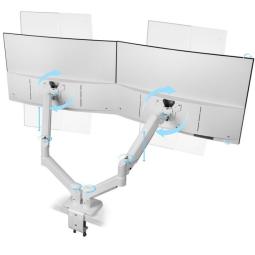Soporte de mesa gas mars gaming vesa hasta 32 pulgadas 100x100 max 10kg blanco