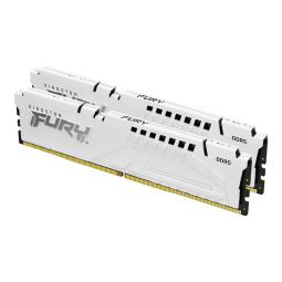 Memoria ram ddr5 64gb 2x32gb kingston - 6000mt - s - fury beast - cl30 - blanco