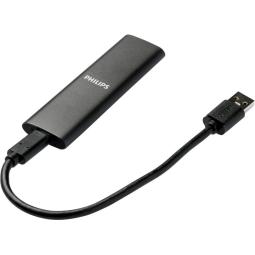 Disco duro externo ssd philips ultra slim 500gb m.2 usb tipo c gris