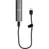 Disco duro externo ssd philips ultra slim 500gb m.2 usb tipo c gris